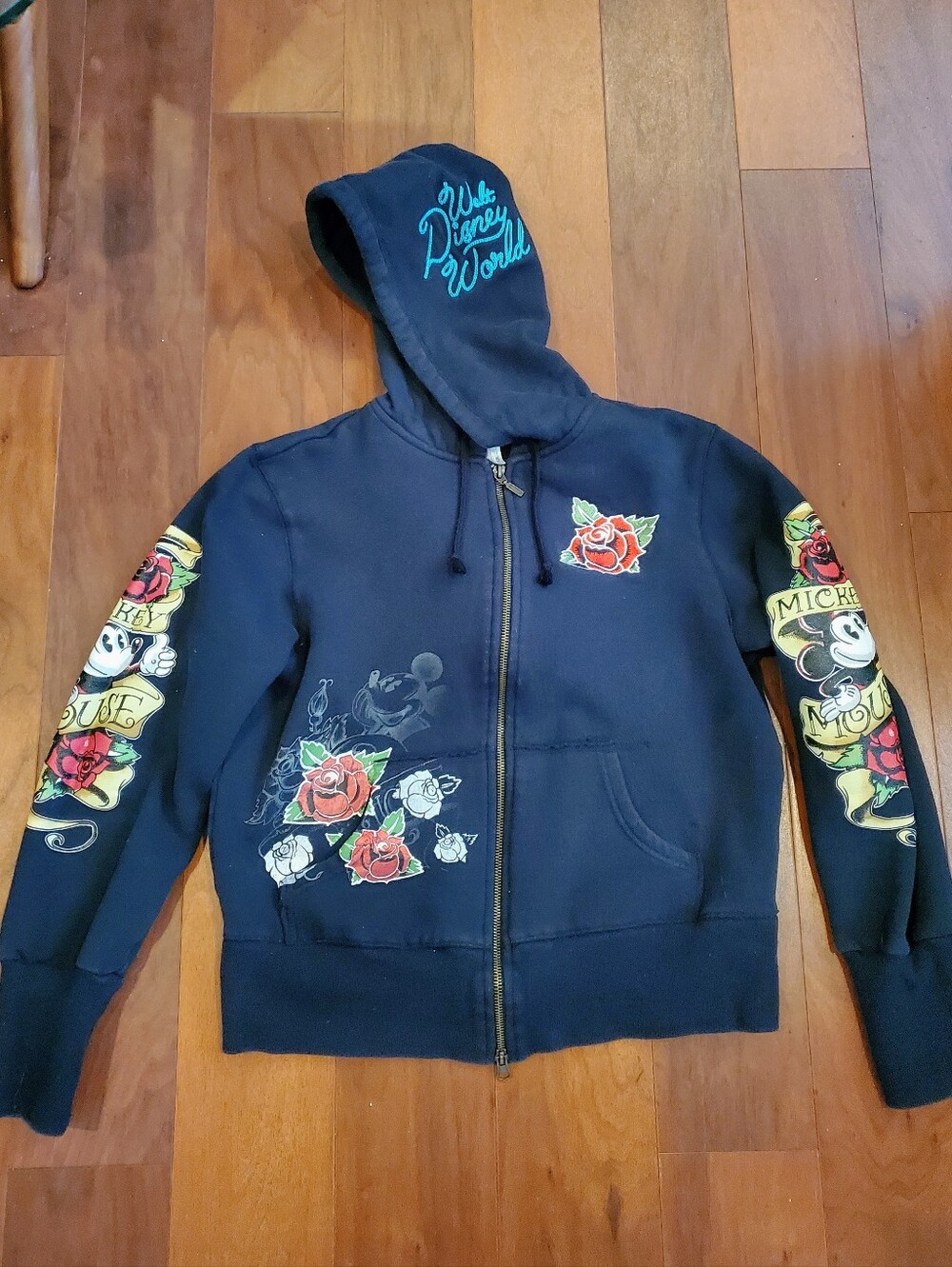 Walt Disney World Mickey Tattoo Art Hoodie XL - Picture 2 of 7